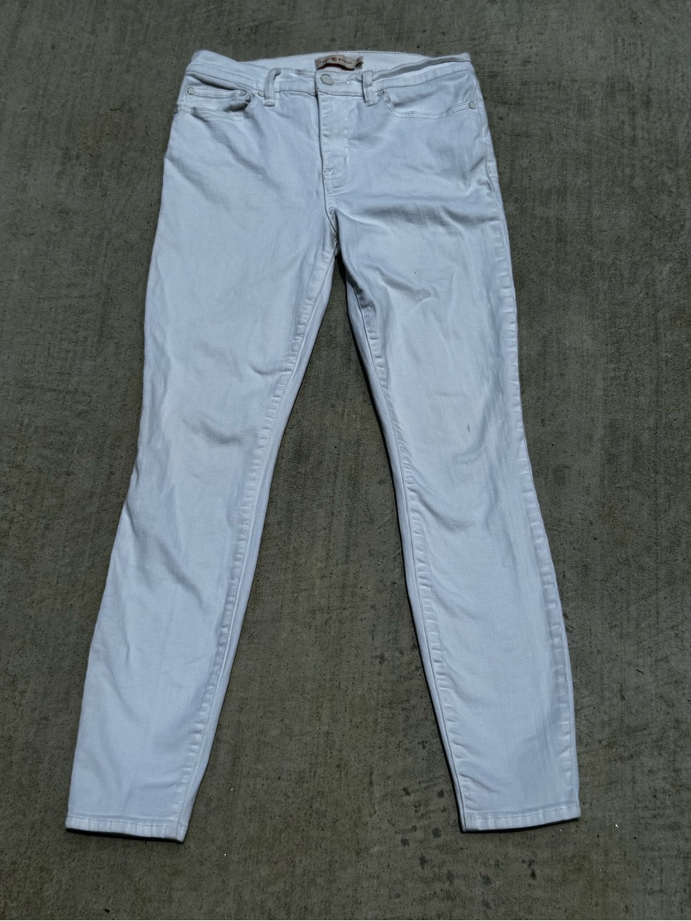 Tory Burch White Straight Leg Jeans